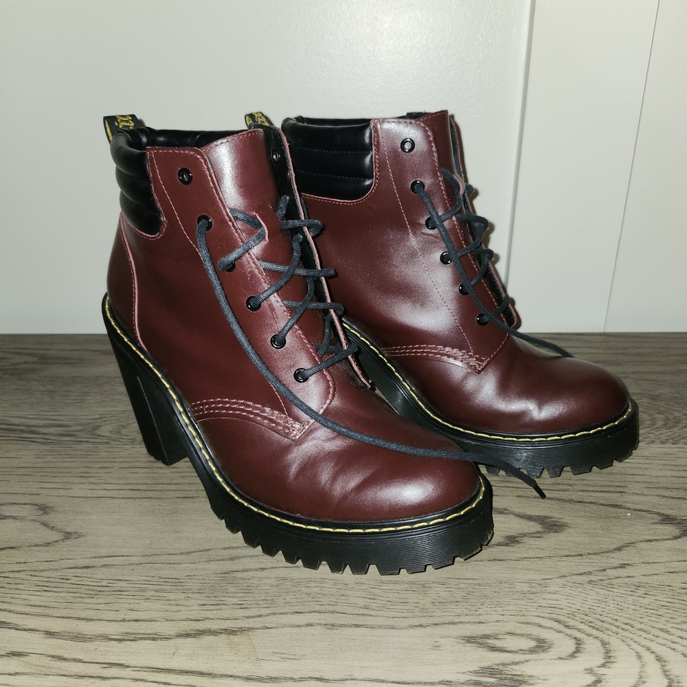 Dr. Martens Women's Burgundy Lace-Up Boots